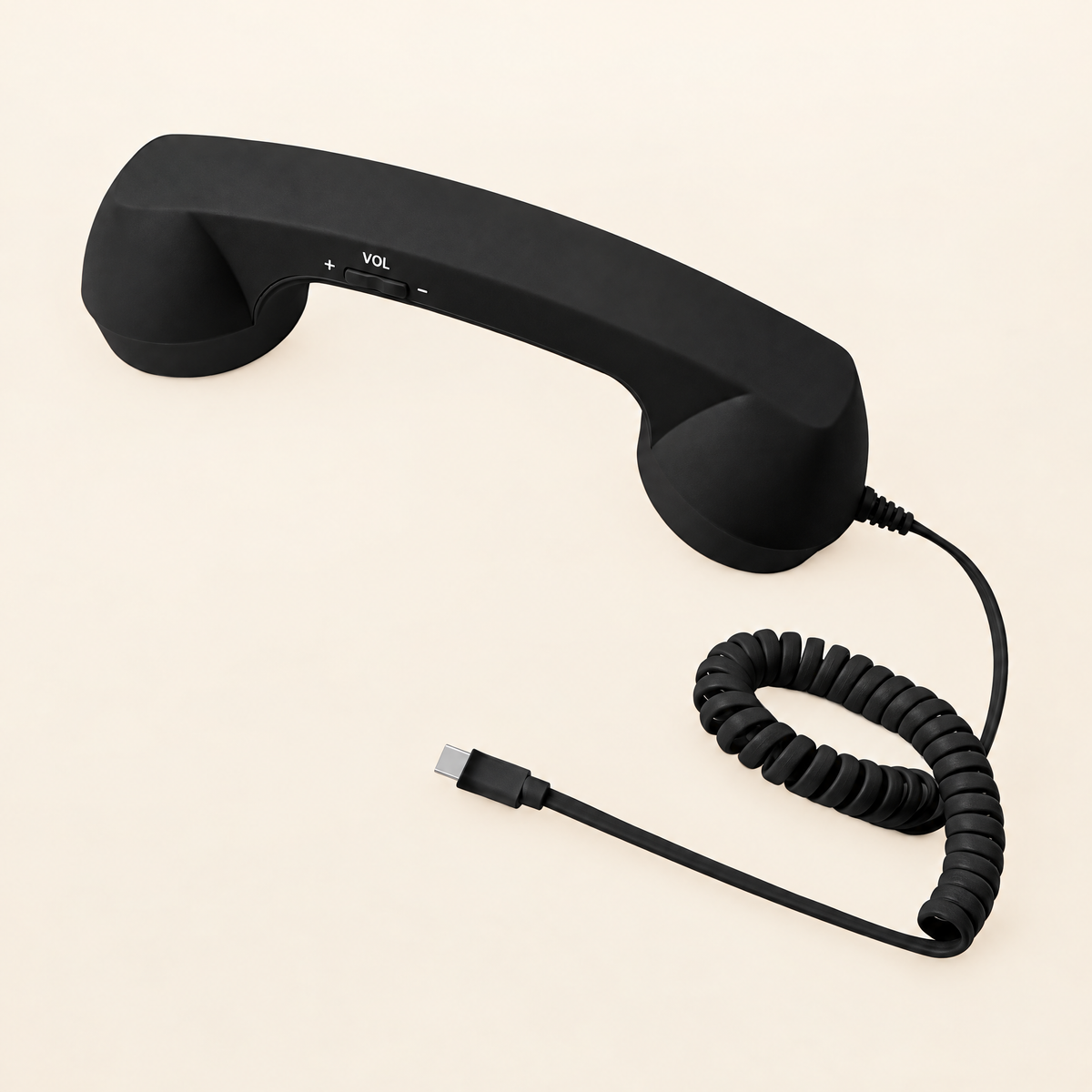 Retro phone handset for smartphones in Black