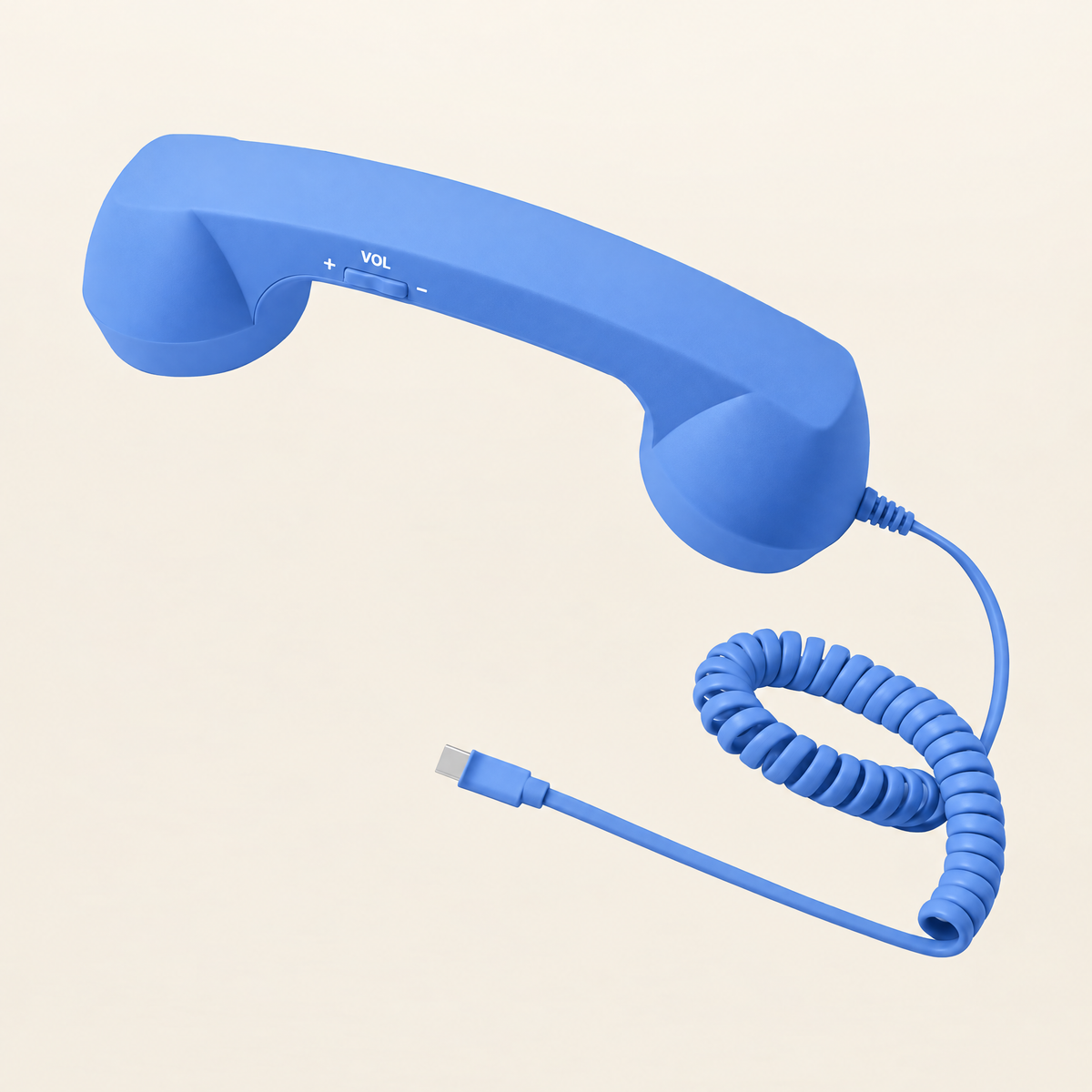 Retro phone handset for smartphones in Blue