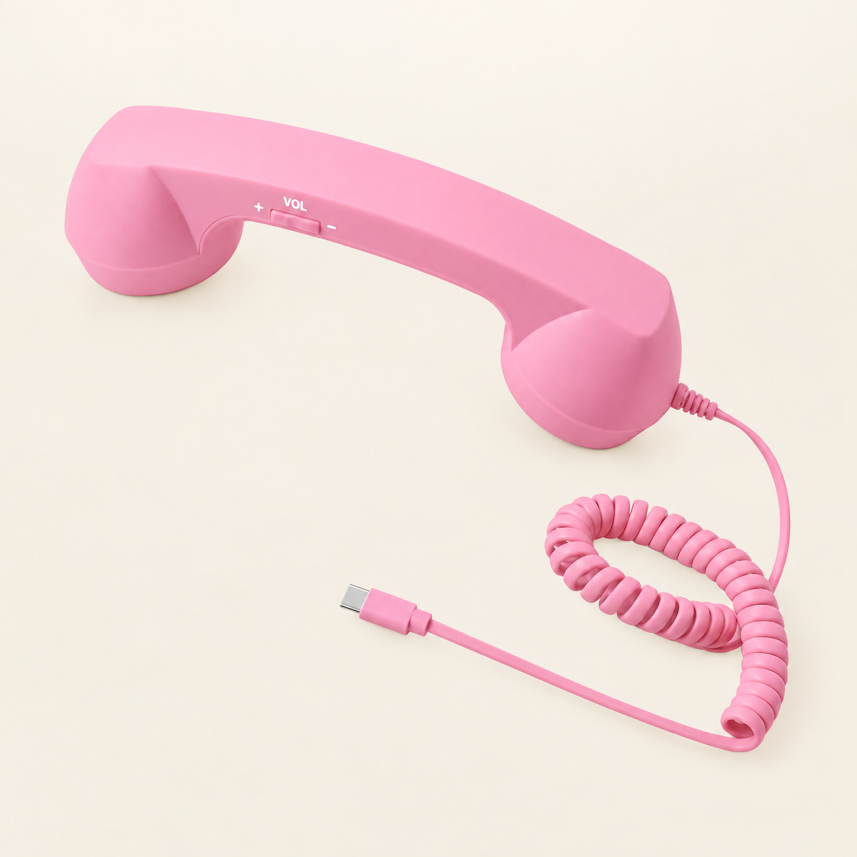 Retro phone handset for smartphones in Pink